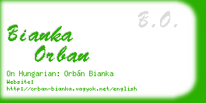 bianka orban business card