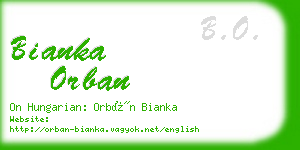 bianka orban business card